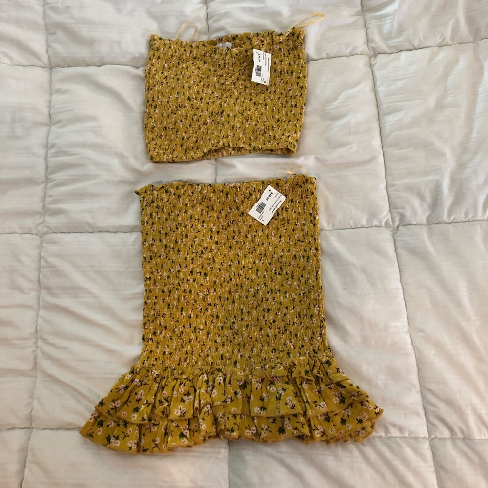 Floral Yellow Mini Dress